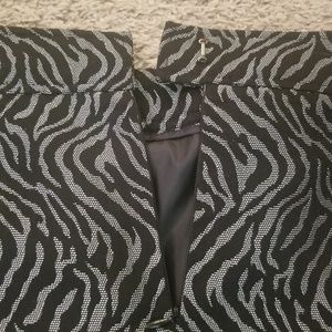 Black and silver zebra print skirt